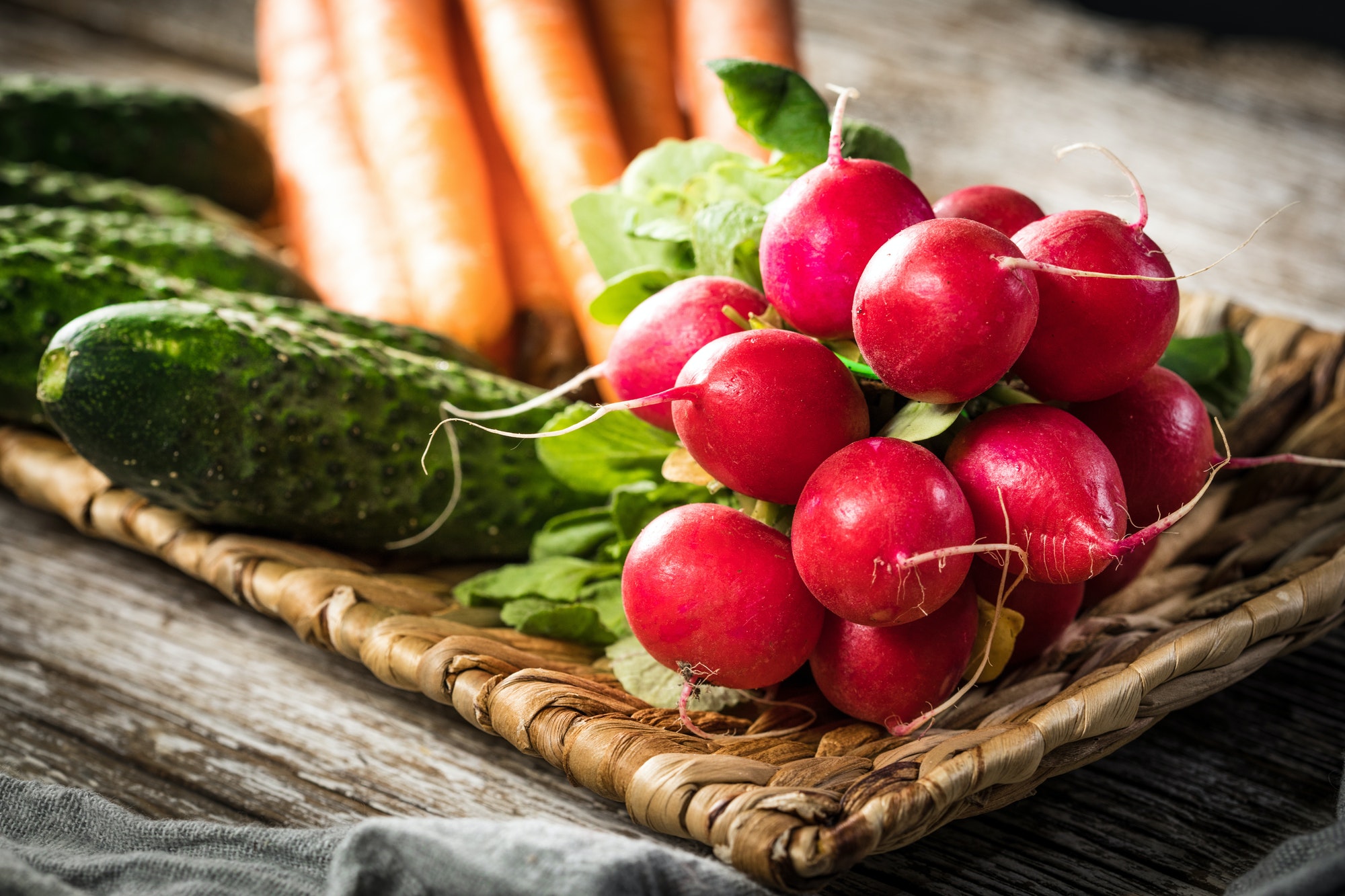 Fresh vegetables from the home garden.